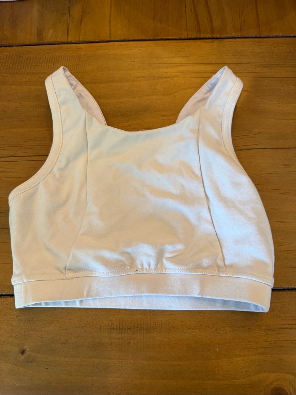 Women's White High-Neck Lightweight Sports Bra